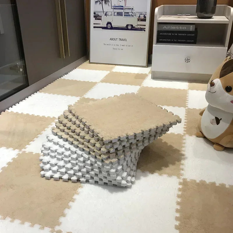5-20pcs Soft Plush Kids Carpet Baby Play Mat Baby Play Mat in Children's Room Keep Warm Playmat for Baby Floor Baby Foam Mat