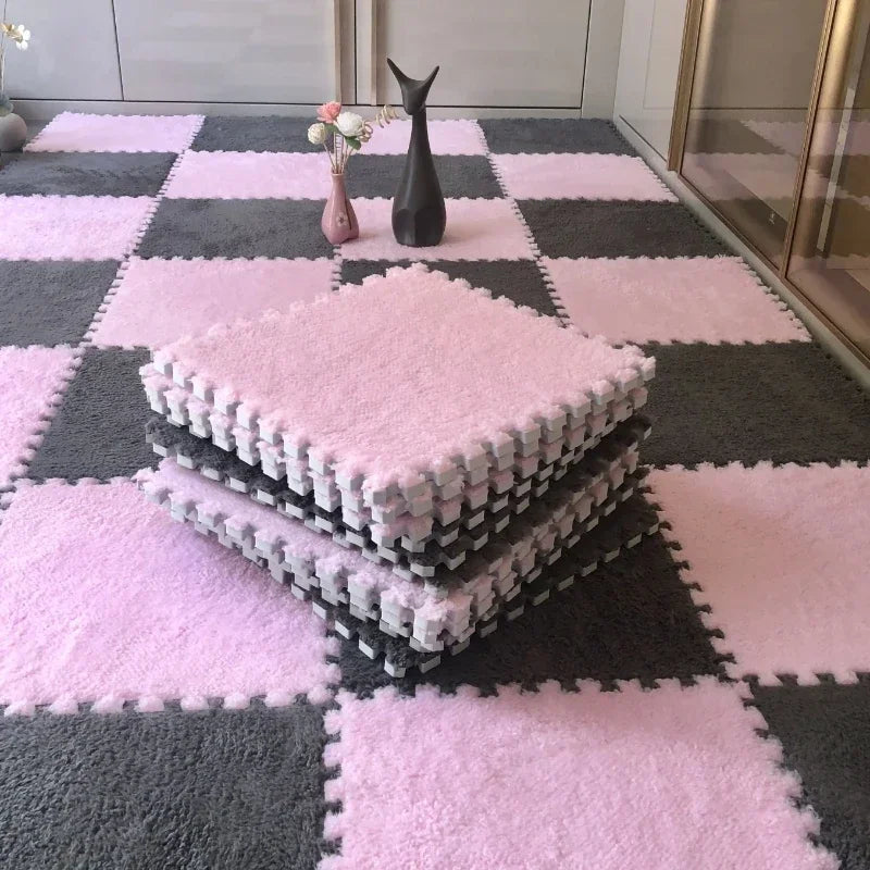 5-20pcs Soft Plush Kids Carpet Baby Play Mat Baby Play Mat in Children's Room Keep Warm Playmat for Baby Floor Baby Foam Mat