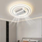 New Design Bladeless Modern Square Led Ceiling Fan With Light Remote Control White Invisible Fan Lamps for Living Room