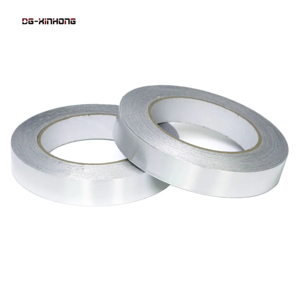 1- High Temperature Heat Resistant Fireproof Single or Double Side Conductive Adhesive Silver Metal Duct HAVC Aluminum Foil Tape
