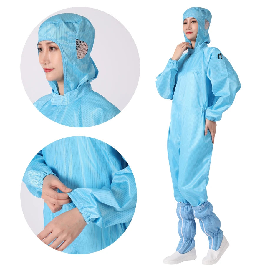 Manufacturer Hot Sale Comfortable One-piece Antistatic Overalls Women Work Protection Anti-static Clothing