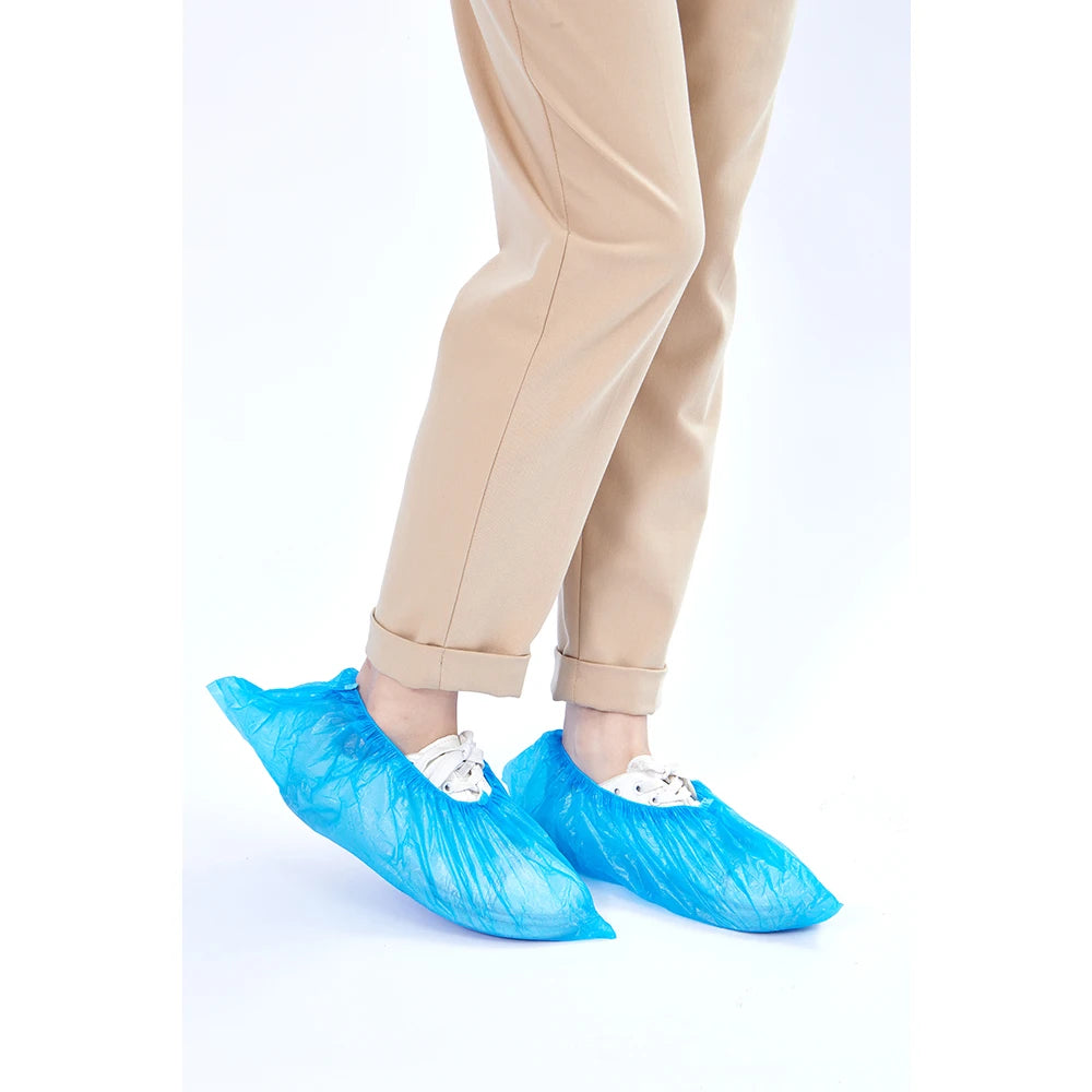 Disposable Waterproof CPE Medical Accessory Cheap Price Automatic Shoe Covers and Cap