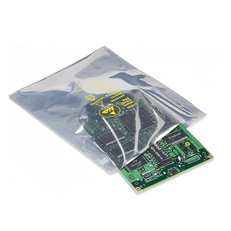 Custom Open End Static Shielding Bag Heat Sealing Moisture Anti-Static Safe Barrier for Packaging Storage AL ESD Shielding