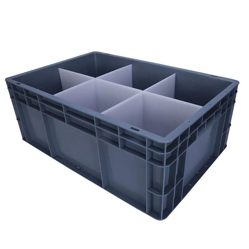Euro Standard Solid Plastic Container Crate Heavy Loading Stackable Collapsible Auto Industrial Parts Storage Solution EU4628