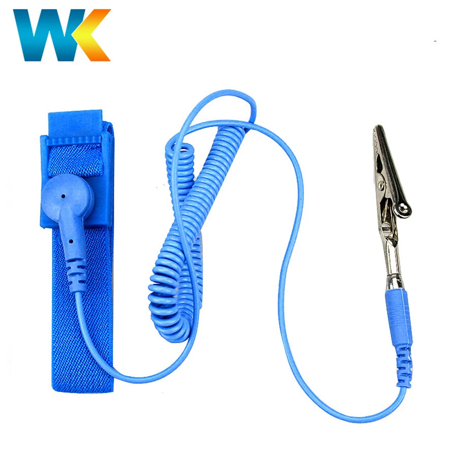 Adjustable PVC Antistatic Bracelets Elastic PU Grounding Cord ESD Wrist Strap for Safety Product