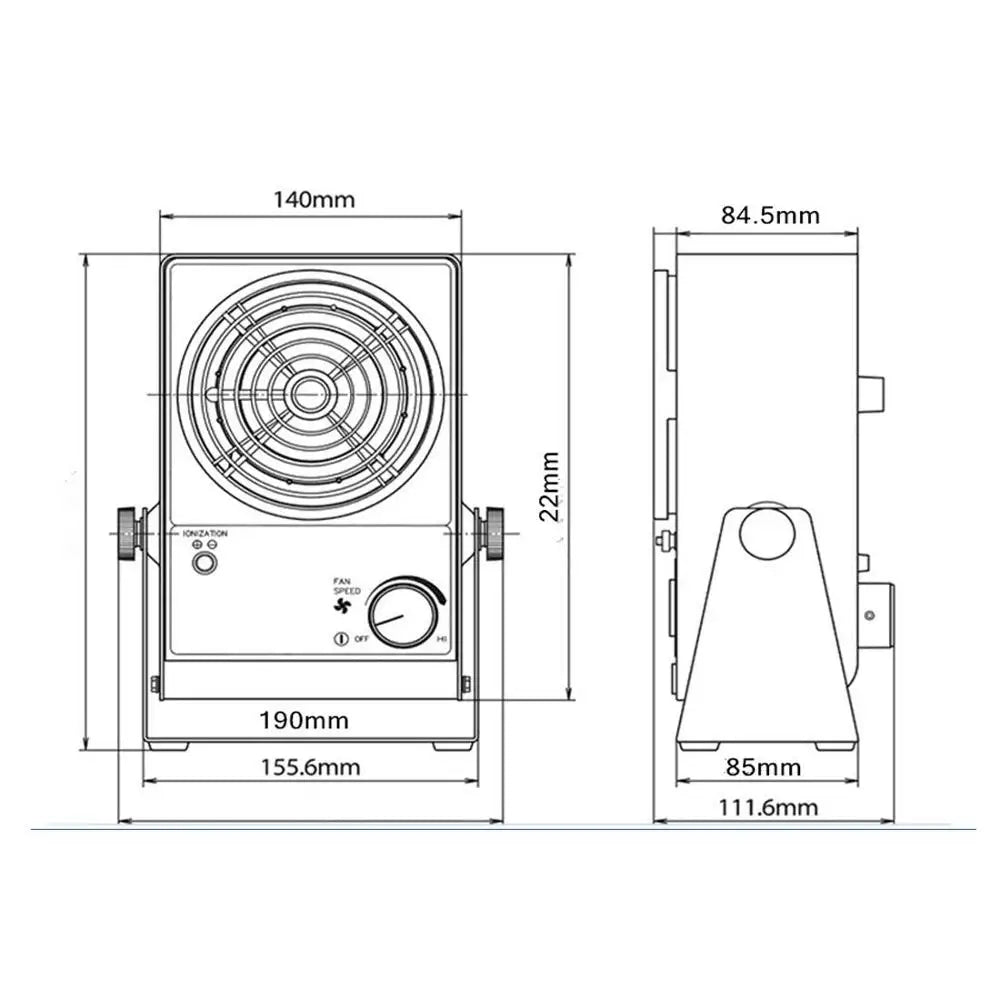 Factory Direct SL-001 Bench Top ESD Antistatic Ionizer Fan Ionizing Air Blower for Wholesales