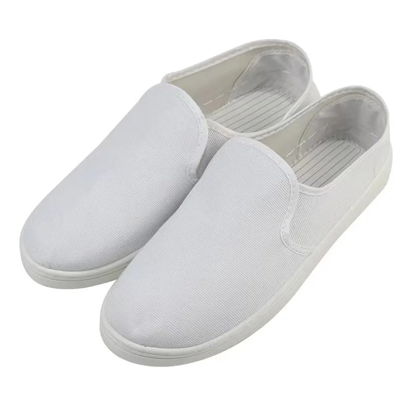 PVC Canvas ESD Magic Cleanroom Shoe Dark Blue Antistatic