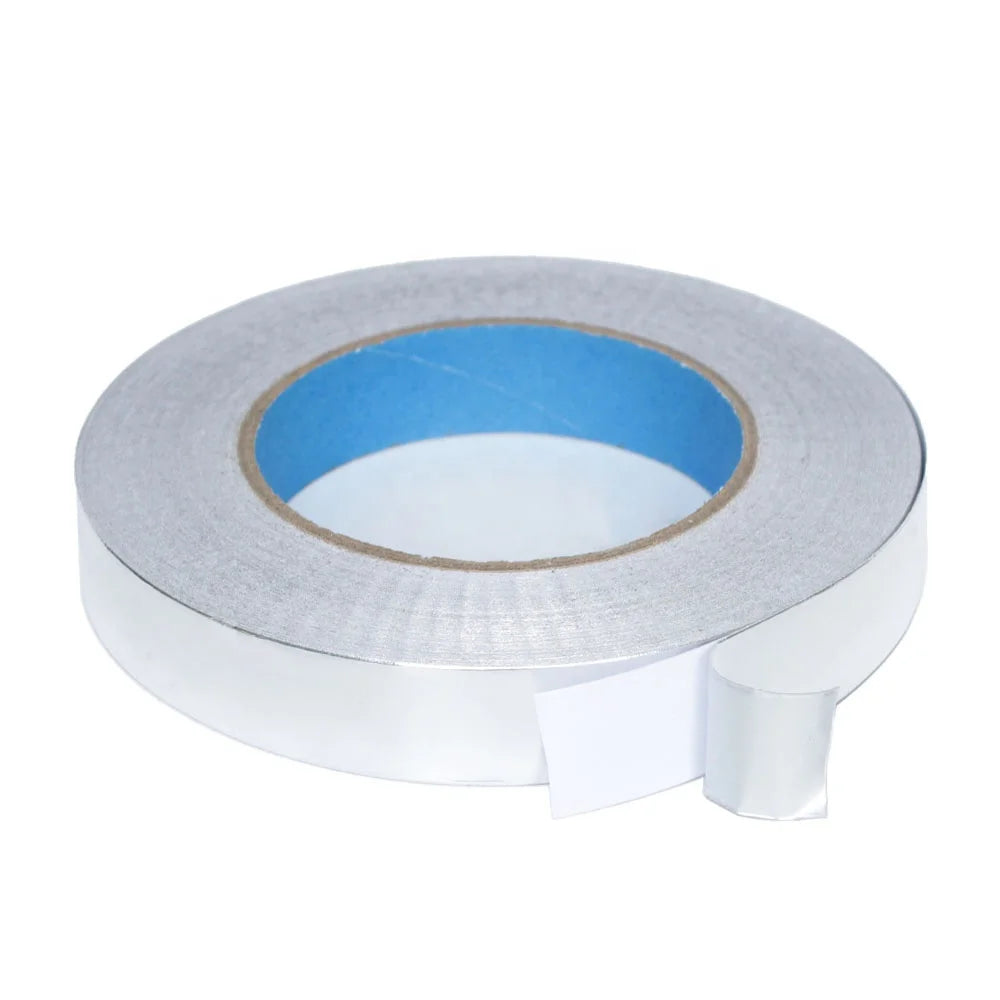 1- High Temperature Heat Resistant Fireproof Single or Double Side Conductive Adhesive Silver Metal Duct HAVC Aluminum Foil Tape