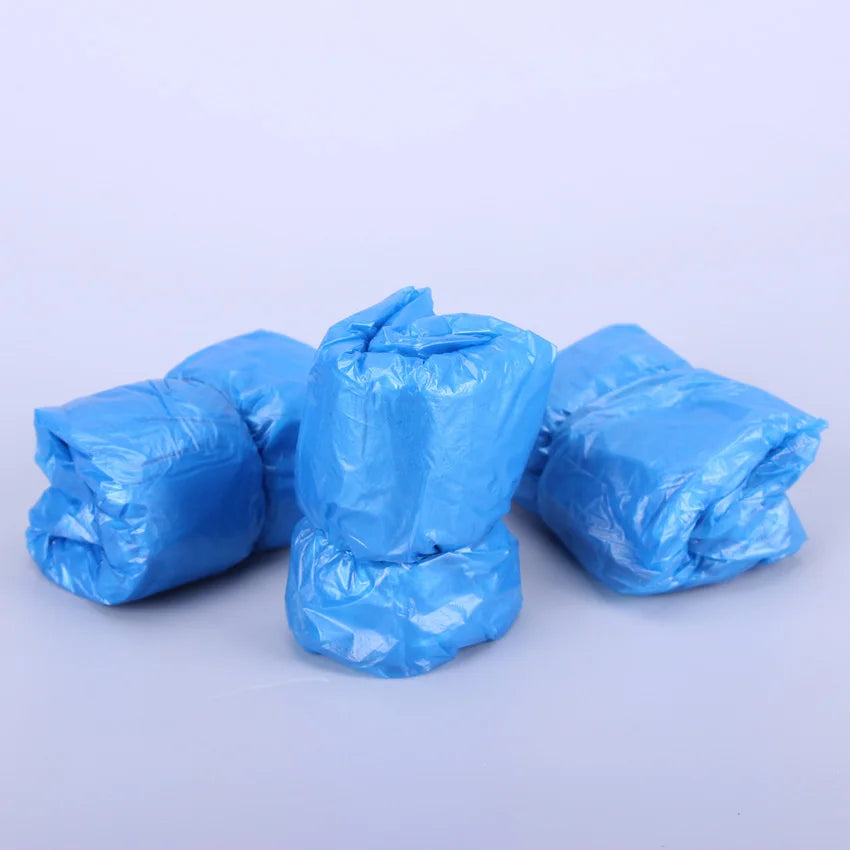 Disposable Consumable Blue Plastic Anti-Dust Overshoes Foot Covers Anti Slip Protective Shoe Covers Waterproof Cpe Shoe Cover