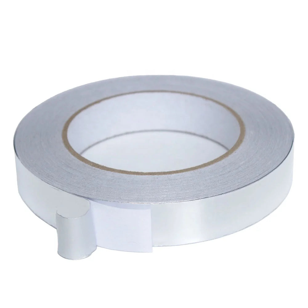 1- High Temperature Heat Resistant Fireproof Single or Double Side Conductive Adhesive Silver Metal Duct HAVC Aluminum Foil Tape