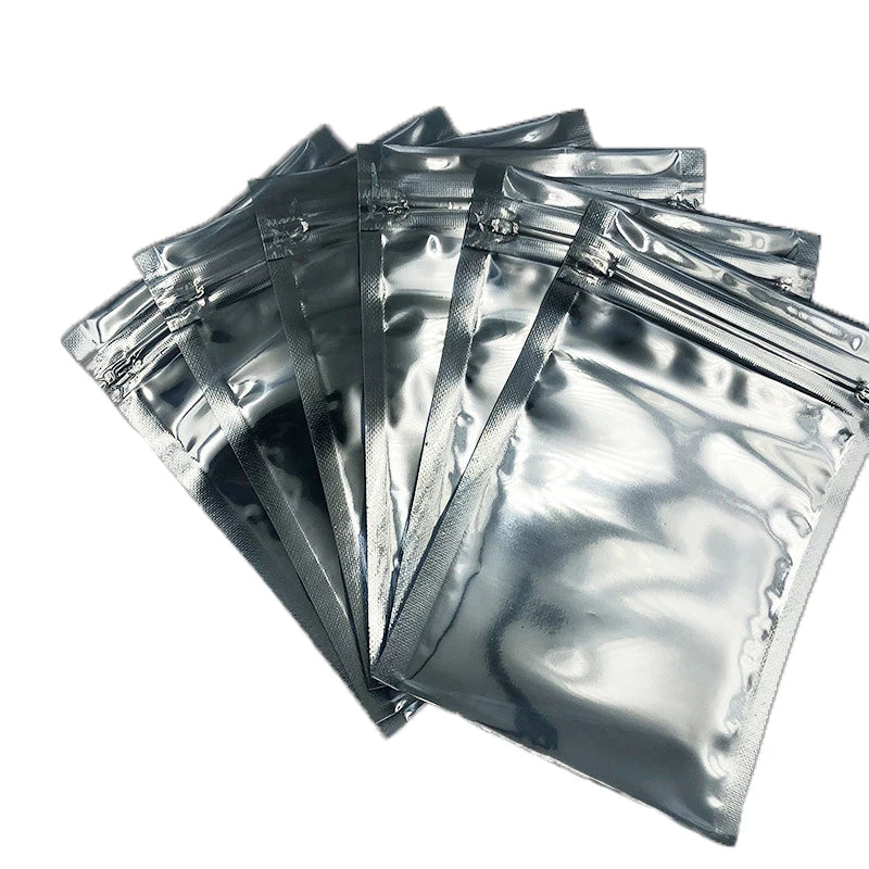 Custom Open Top Cleanroom Foil Aluminium Antistatic Ziplock Bags Moisture Anti Static Safe Barrier Packing Shielding ESD Bag