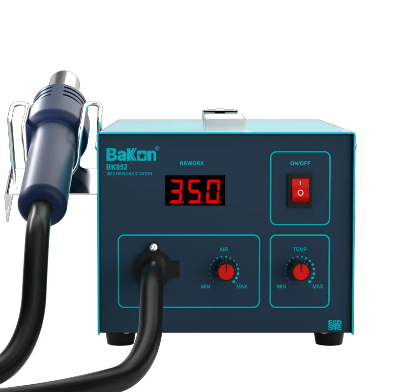 Bakon BK852 SMD 550W Smart Hot Air Pump Gun De-soldering Rework Soldering Station with Temperature Adjust