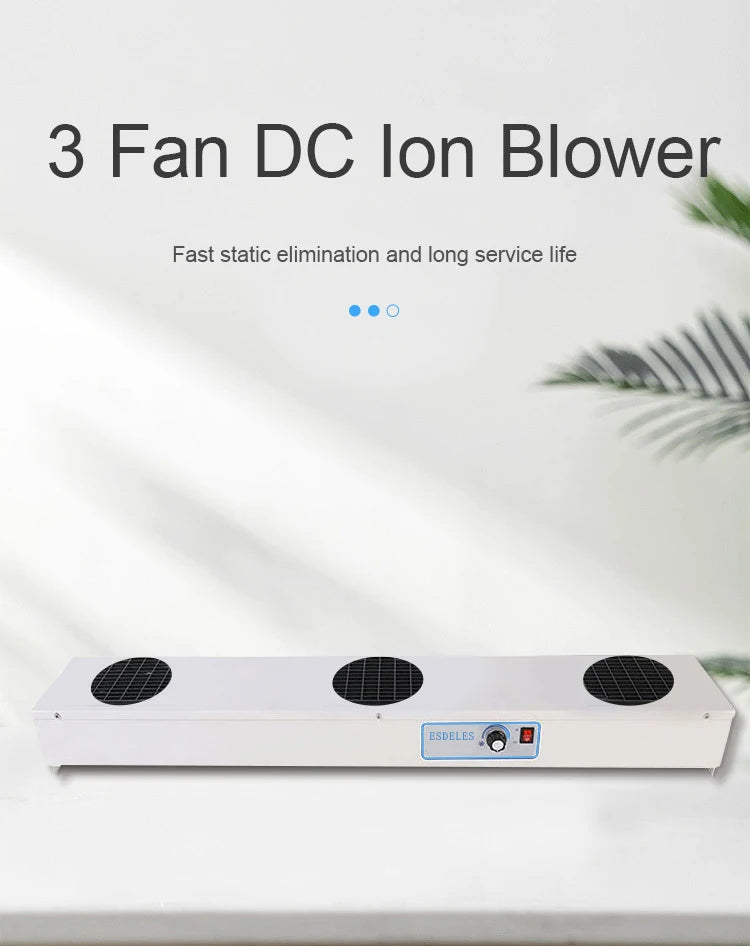 Hot Selling High Quality Horizontal Ion Fan Overhead Industrial Ionizing Air Blower With 3 Fans