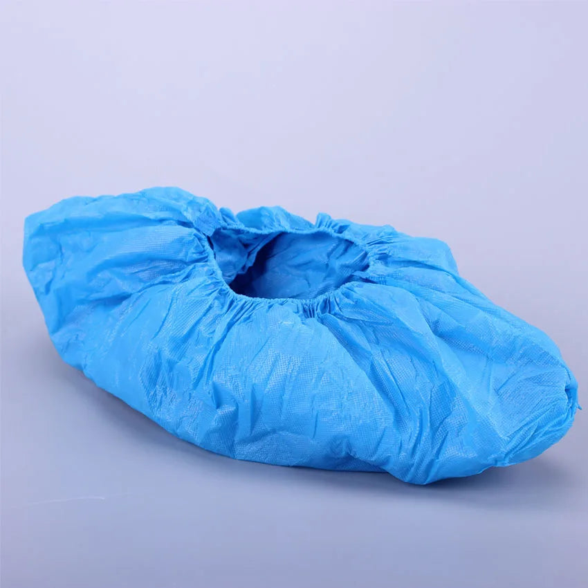 Disposable Consumable Blue Plastic Anti-Dust Overshoes Foot Covers Anti Slip Protective Shoe Covers Waterproof Cpe Shoe Cover