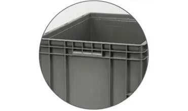 EU8433 Stackable Heavy Plastic Logistics Storage Box Reusable EU Turnover Bin at Factory Price