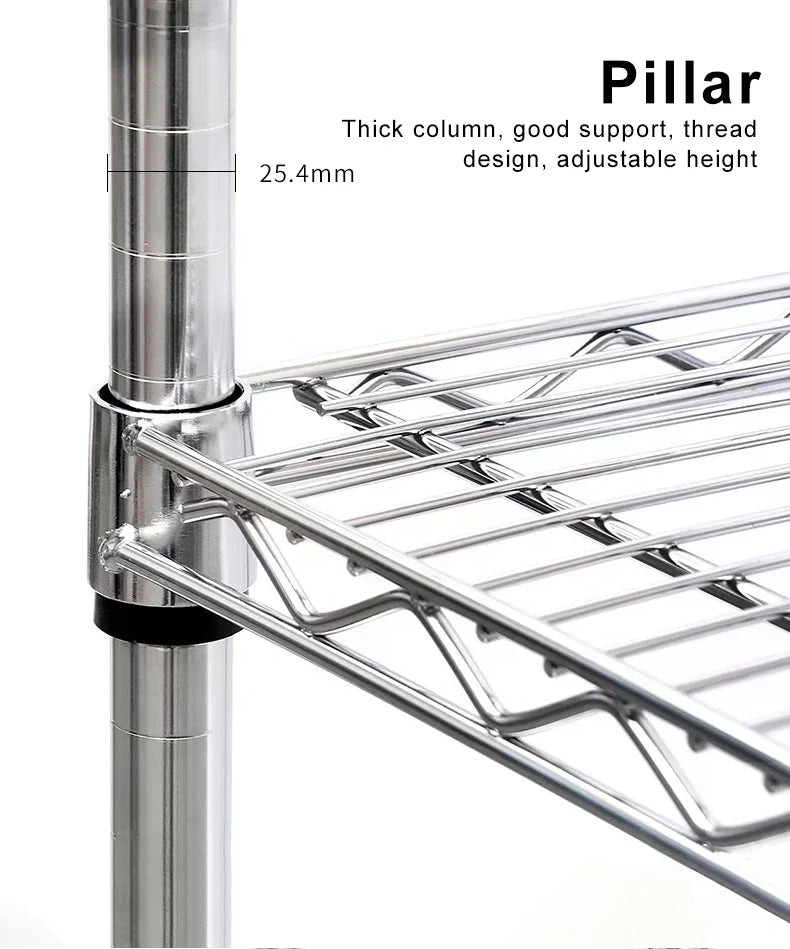 SMT ESD PCB Reel Shelf Chrome Wire Storage Shelving Rack