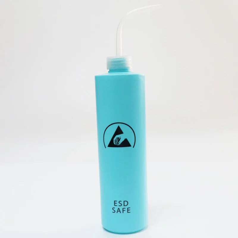 Blue 500ml Plastic Squeeze Type EPA Solvent Dispenser Bottle Antistatic ESD Spray Wash Bottle for ESD Safe Area