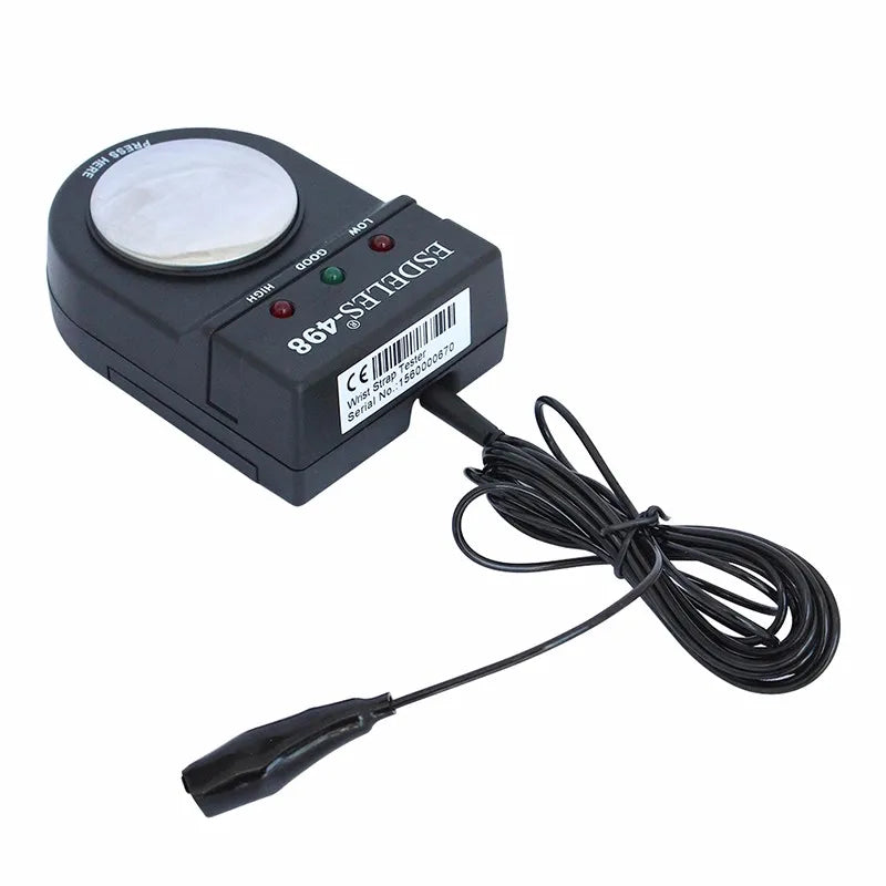 Economic 498 ESD Anti-Static Bracelet Tester for Cleanroom Wrist Straps Safety Products