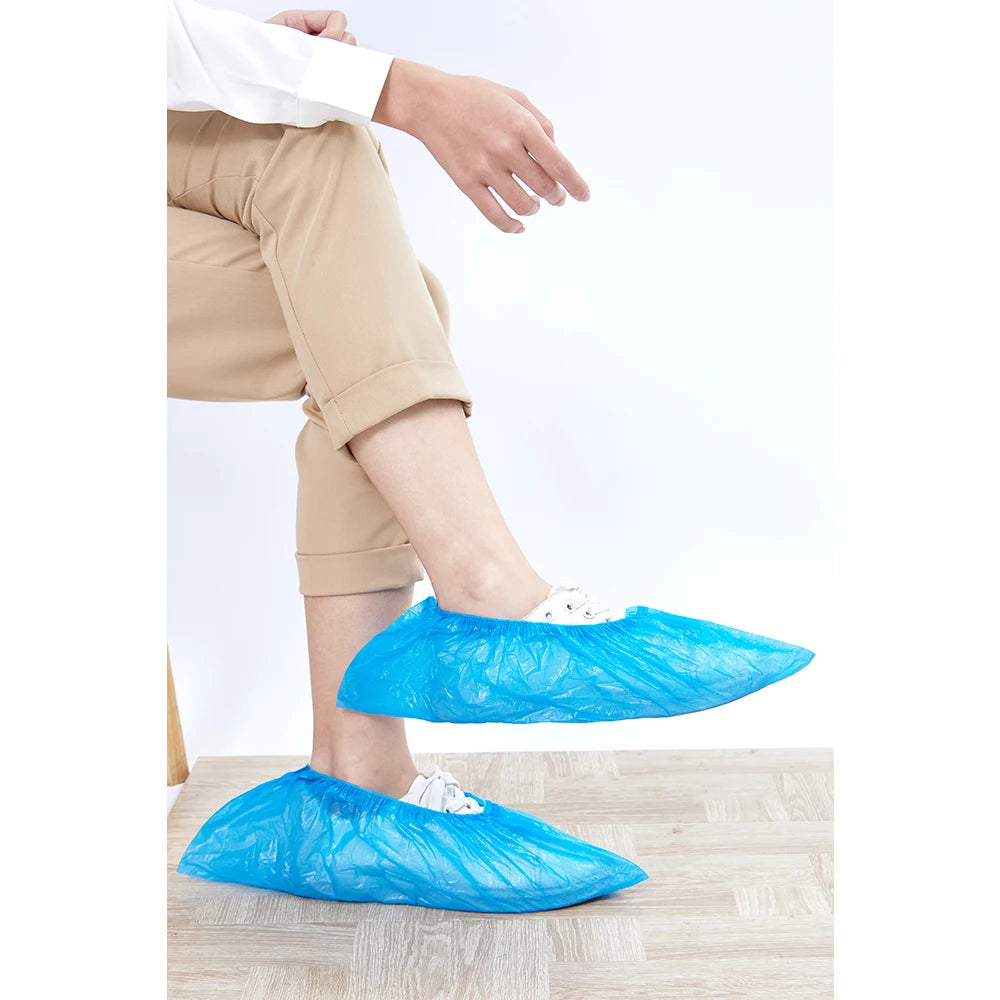 Disposable Waterproof CPE Medical Accessory Cheap Price Automatic Shoe Covers and Cap