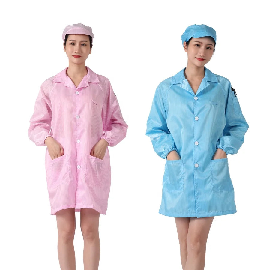 Dust-proof ESD Clothes Manufacturer Cleanroom Anti-static Lab Coat ESD Smock Clothes for Industry