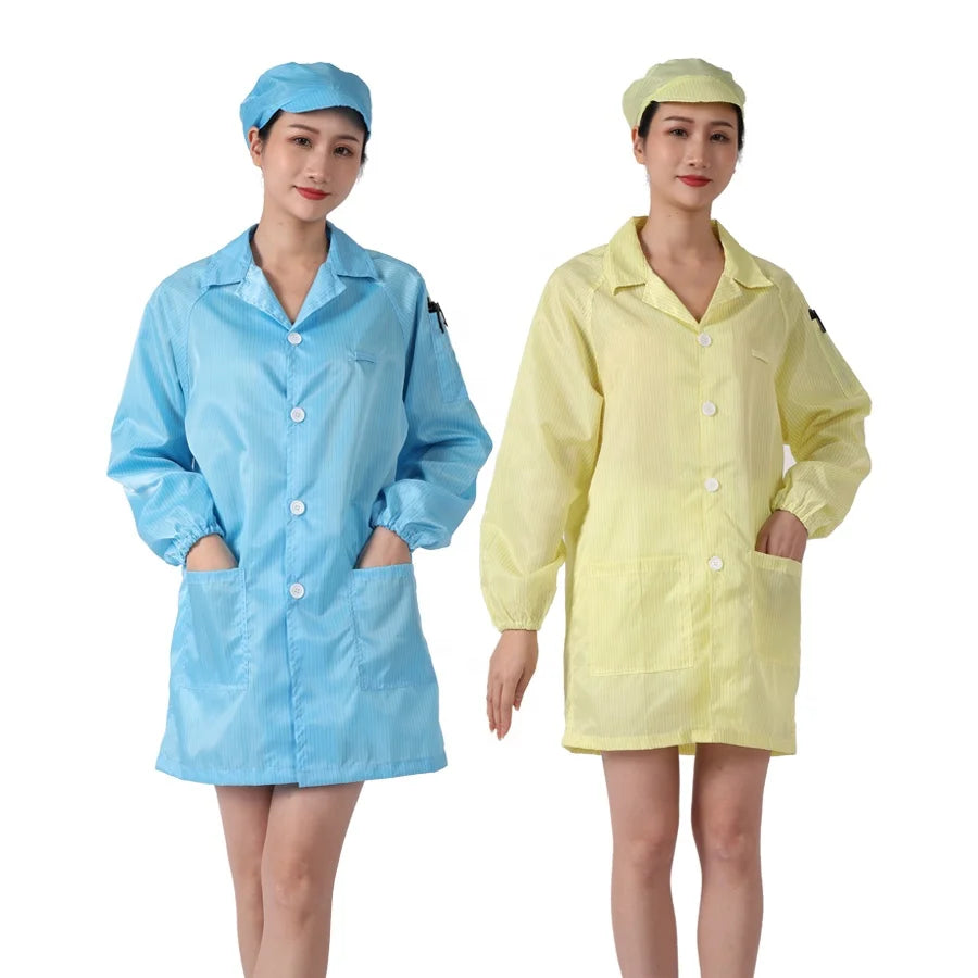 Dust-proof ESD Clothes Manufacturer Cleanroom Anti-static Lab Coat ESD Smock Clothes for Industry
