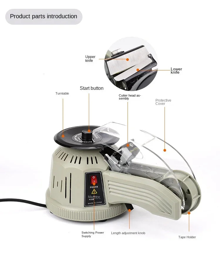 ZCUT-2 Disc Adhesive Paper Machine Rotary Tape Cutting Machine Double Sided High Temperature Adhesive Tape Fully 110V/220V