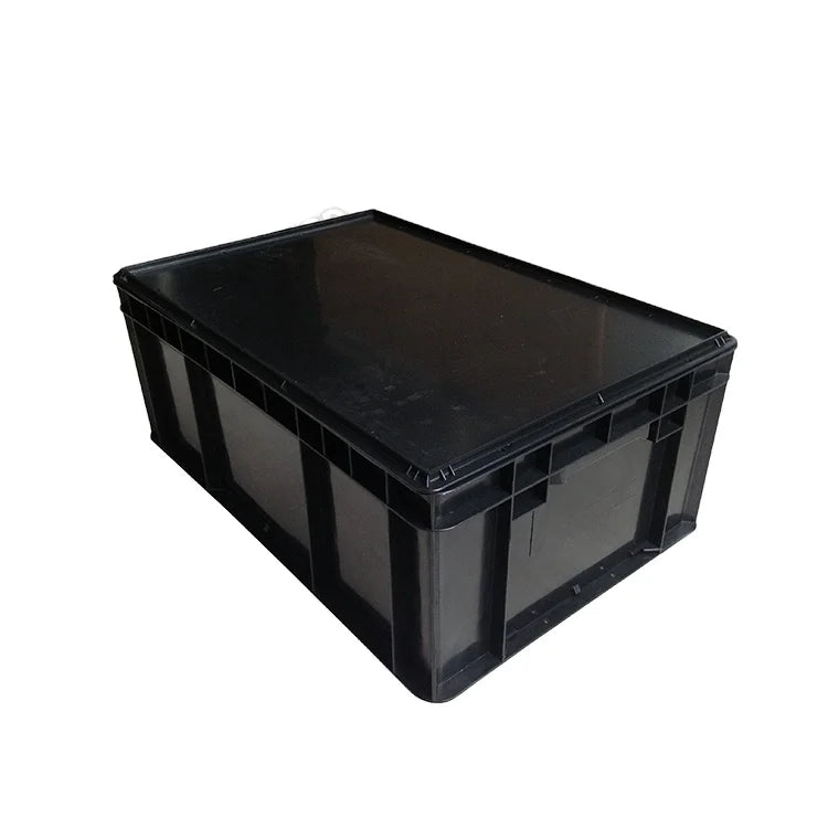 Conductive ESD Container Tray Pallet Bin Anti Static Circulation Box Black Plastic Storage Box
