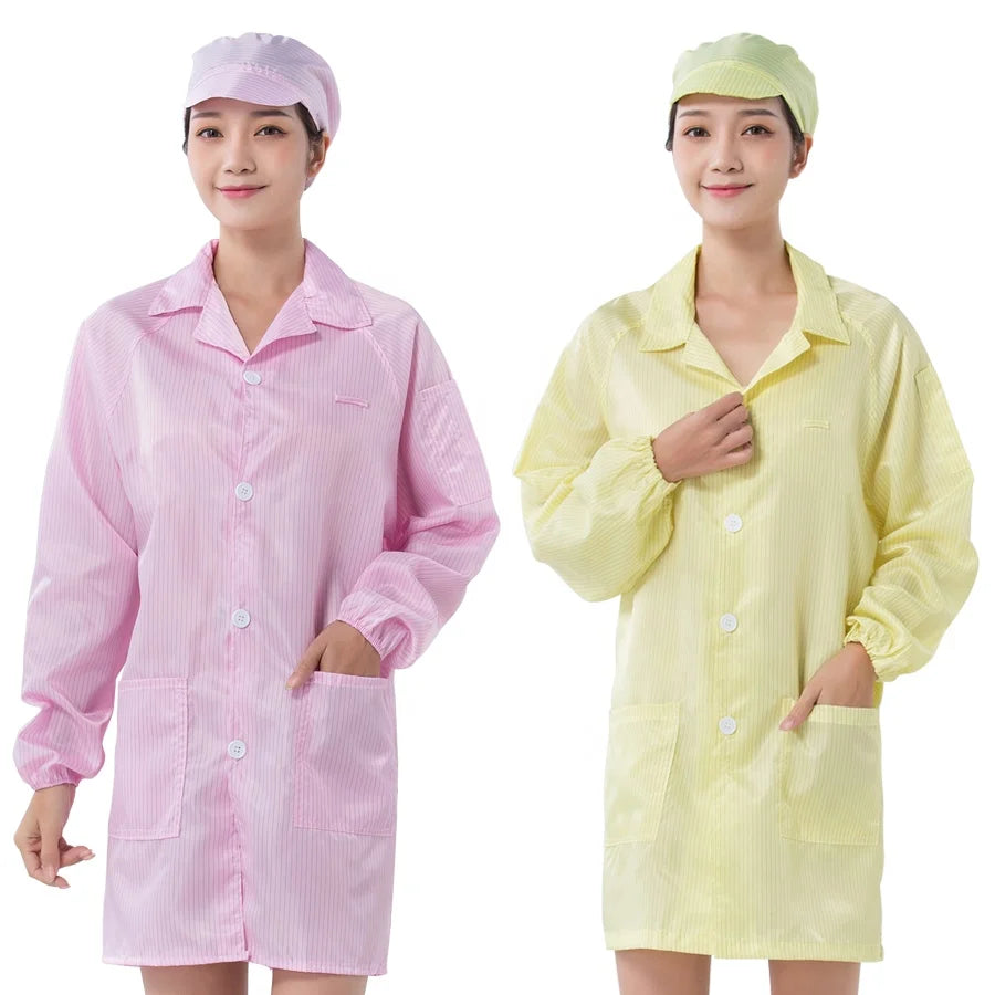 Dust-proof ESD Clothes Manufacturer Cleanroom Anti-static Lab Coat ESD Smock Clothes for Industry