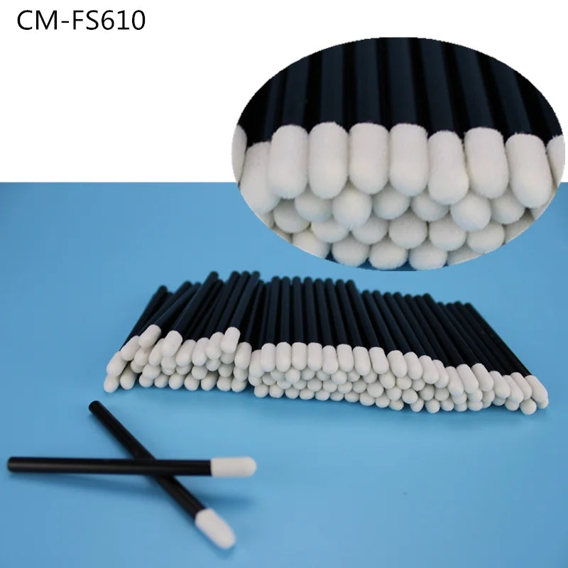 68.5mm Black Industrial Foam-ended Sponge Tip Buds Cleanroom Open Cell Foam Swab