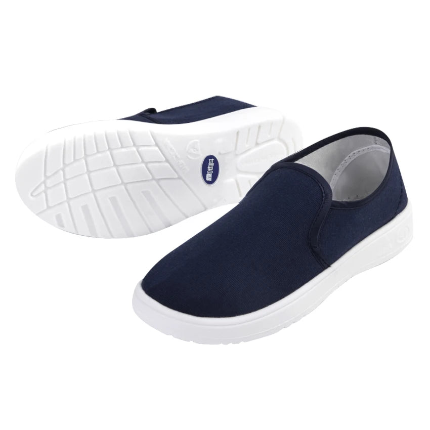 Washable Canvas Fabric PU/SPU Sole Cleanroom Shoes Antistatic Esd Safety Work Shoes