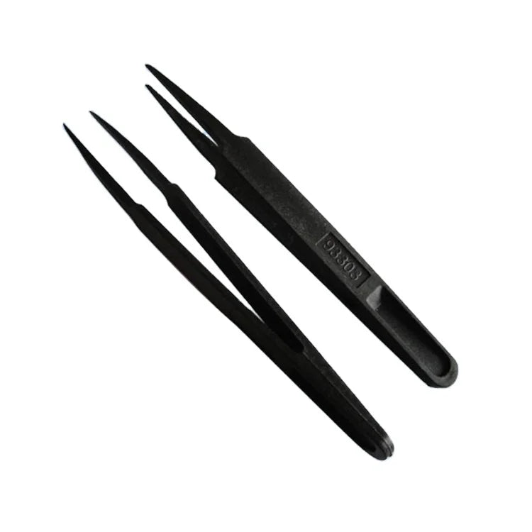 Black Plastic Gadgets Tweezers Tools ESD Tweezers for Clean Room