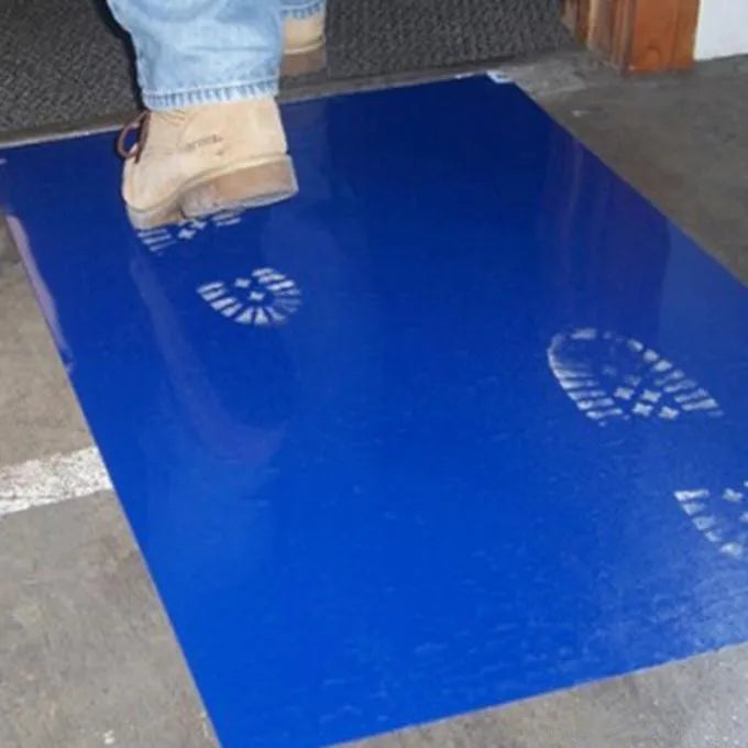 Blue Multi-Layer Peelable 18 X 36 Inch Adhesive Cleanroom Sticky Dust Mat for Shoe