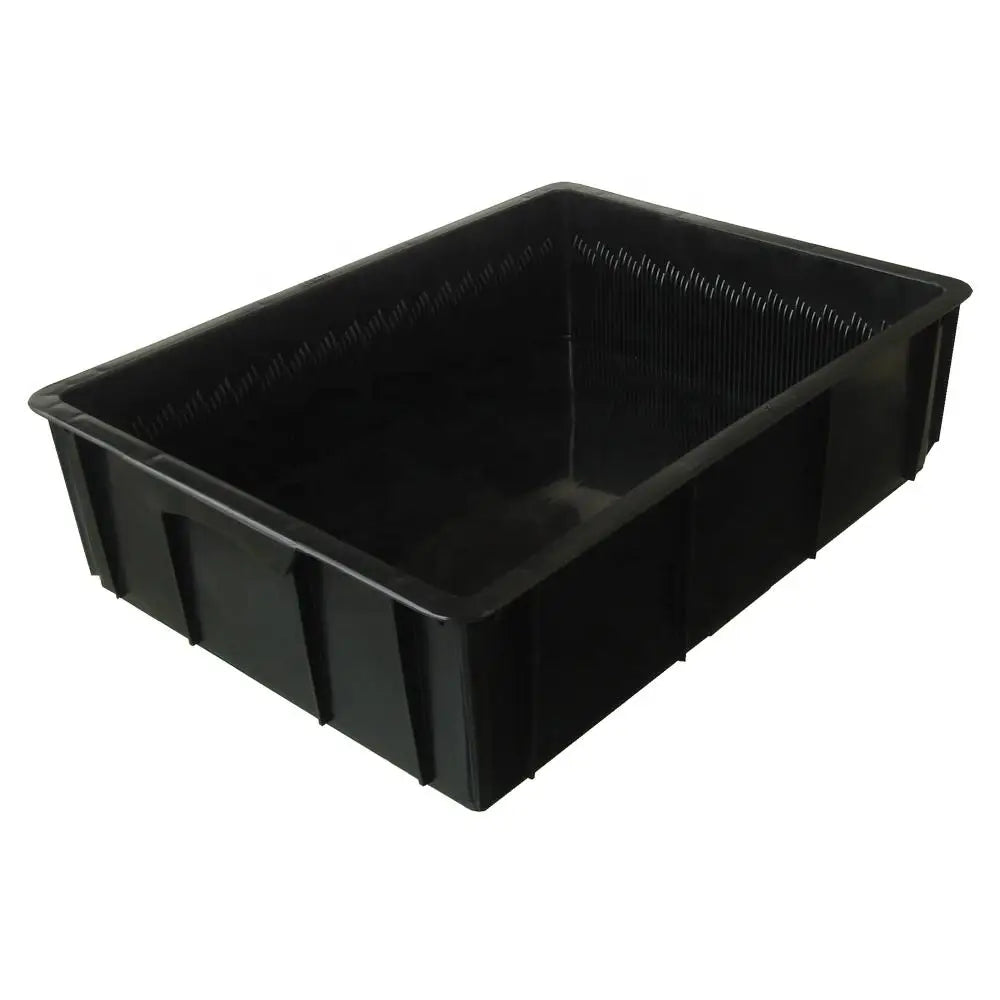 Static Dissipative Storage Plastic Tote Box With Lid European Standard Anti Static Esd Eu Conductive Plastic Box