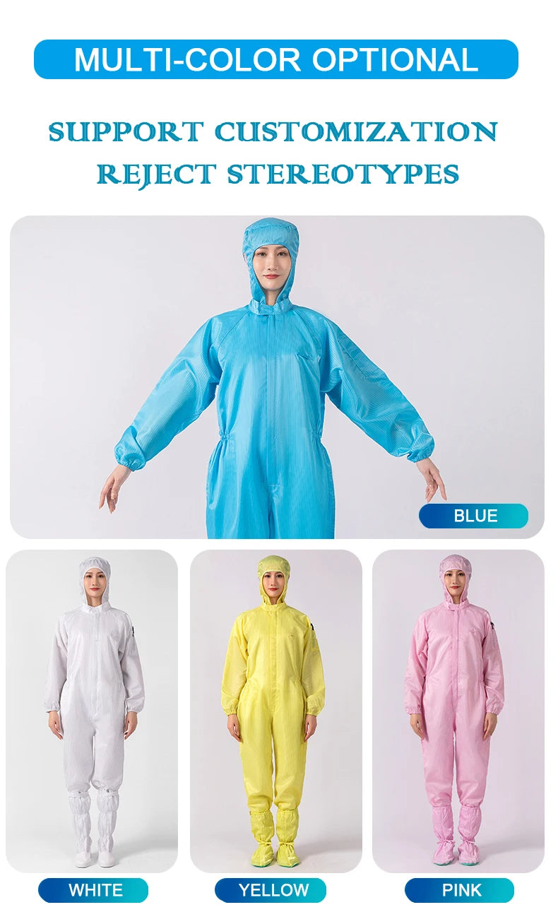 High Quality Manufacturer Cleanroom Coverall Esd Clothes Cleanroom Garment