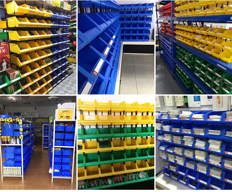 Electronics Tool Box Warehouse Spare Storage Stackable Bins Plastic Parts Bin Shelf