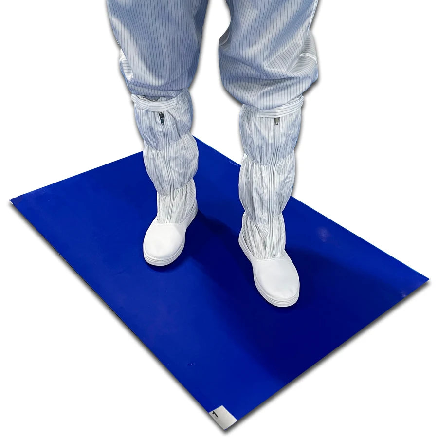 30 Layers White Blue Adhesive Floor Peelable Basketball Court Data Center Sticky Mats Sports for Cleaning Shoes
