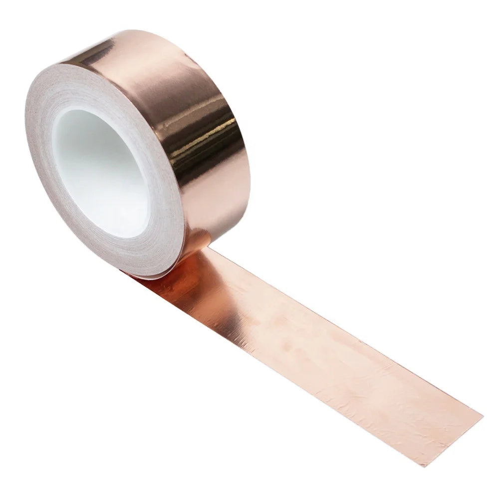 1- High Temperature Heat Resistant Single Sided Conductive Electrical EMI Shielding Against Slug Snail Copper Foil Adhesive Tape
