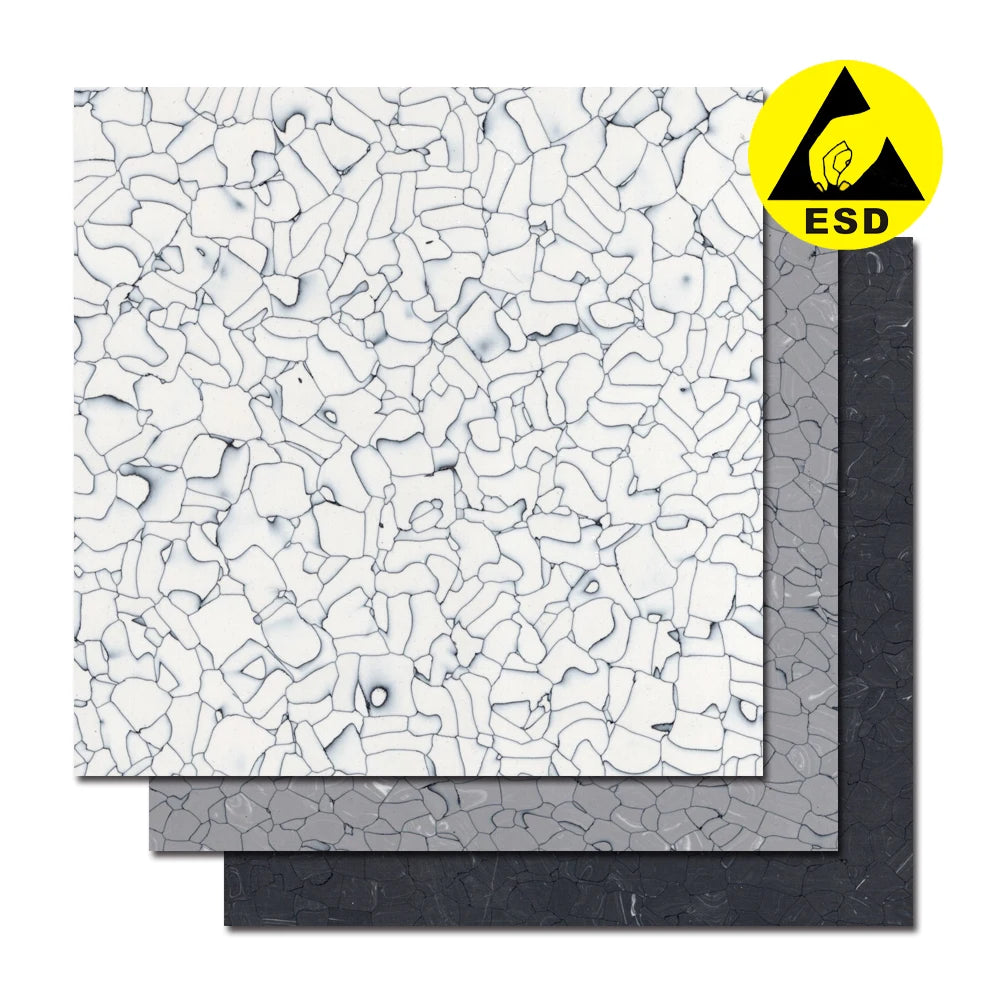 ALLESD Customized Size Waterproof Different Pattern Cleanroom ESD PVC Vinyl Floor Tile