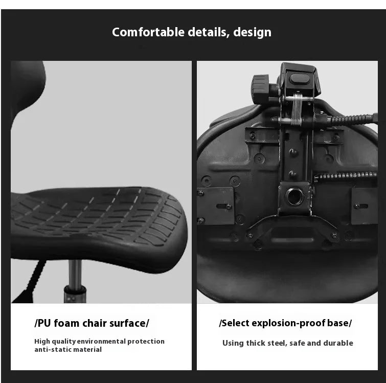 Commercial Anti-Static PU ESD Lab Chair Stool Industrial Modern for School Warehouse Microbiology Laboratory Furniture Sale