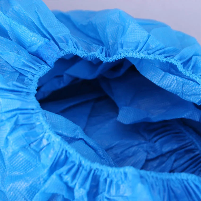 Disposable Consumable Blue Plastic Anti-Dust Overshoes Foot Covers Anti Slip Protective Shoe Covers Waterproof Cpe Shoe Cover