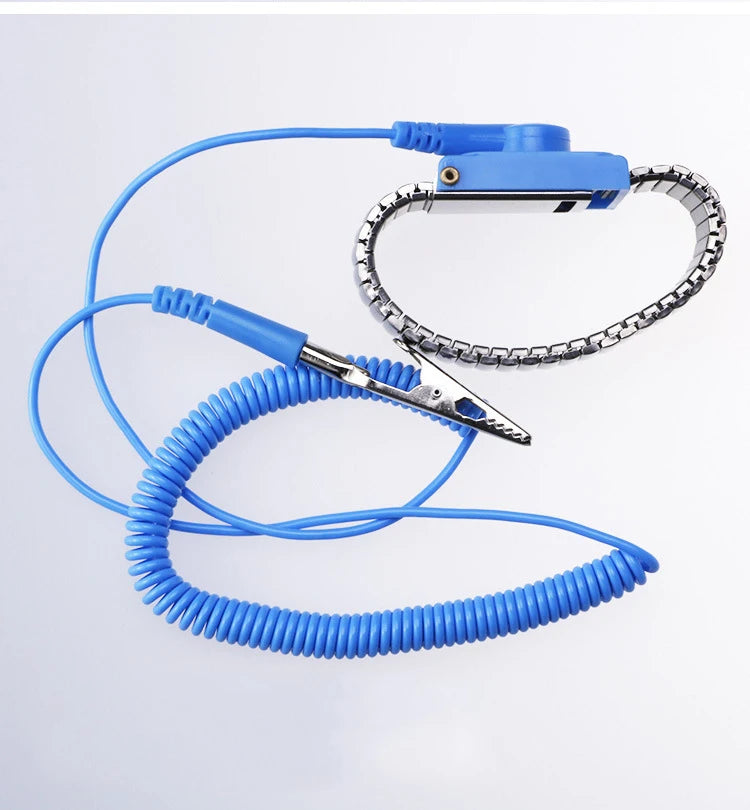 Elastic Anti Static Adjustable Wrist Band Anti-static Bracelets Antistatic Metal Grounding Cord ESD Wrist Strap