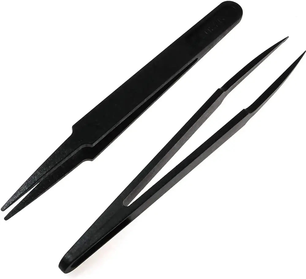 ESD Plastic Anti-static Tweezers Cleanroom Small Tools Workshop Tweezers