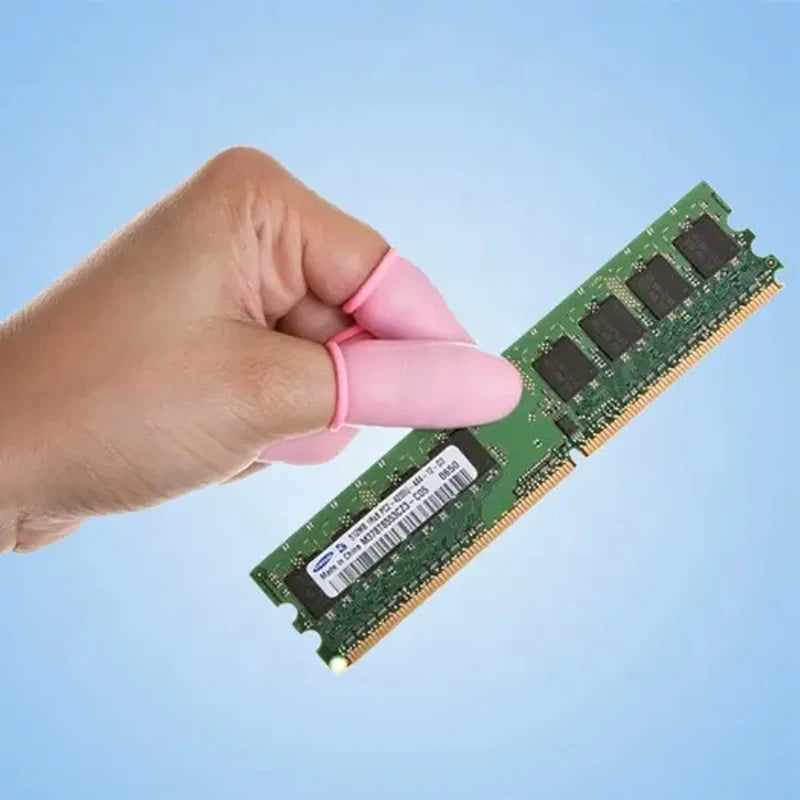 Esd Flexible Finger Sleeve Cot Mini Latex Tools Disposable Antistatic Finger Cot for Electronic Cleaning Workshop
