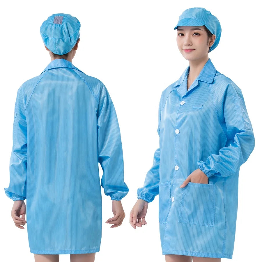 Dust-proof ESD Clothes Manufacturer Cleanroom Anti-static Lab Coat ESD Smock Clothes for Industry
