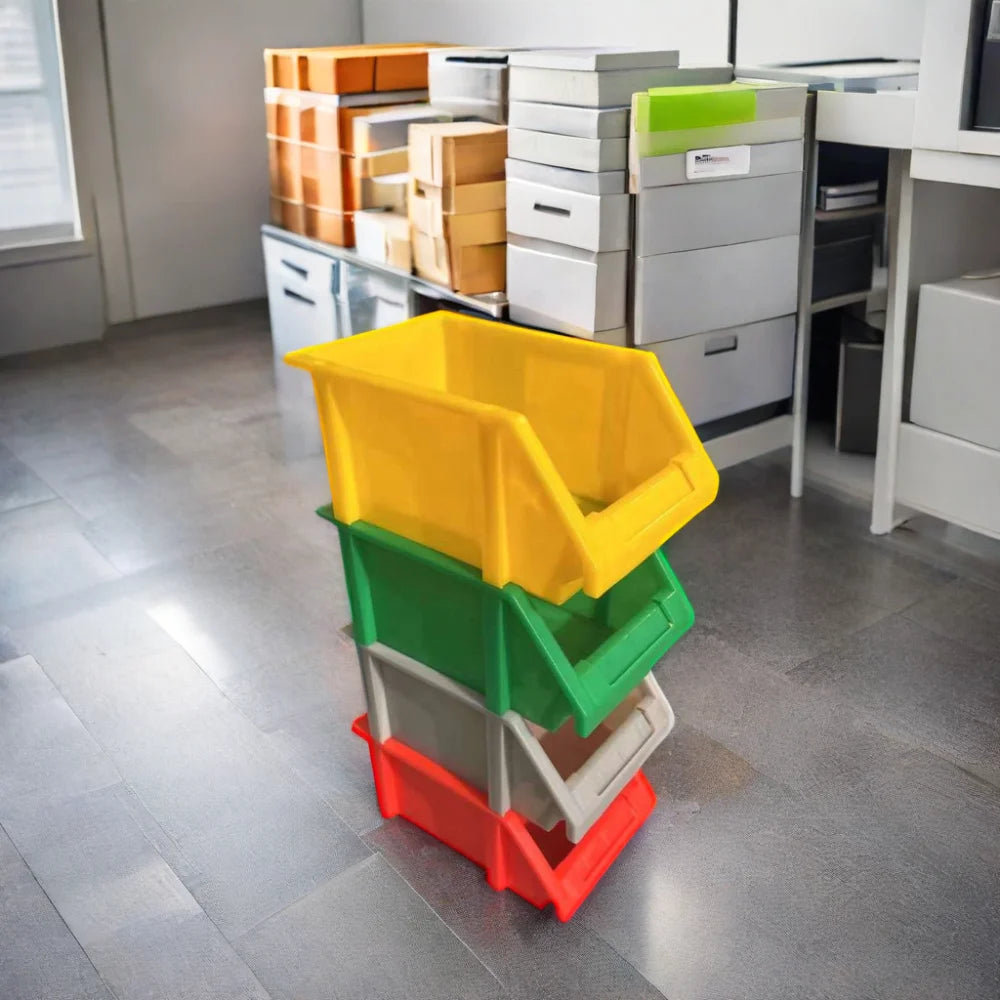 Stackable Plastic Part Bin for Logistic Storage Part Bin With Stackability Features