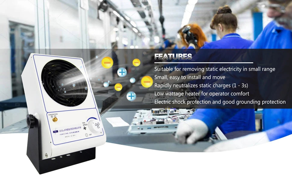 Factory Direct SL-001 Bench Top ESD Antistatic Ionizer Fan Ionizing Air Blower for Wholesales