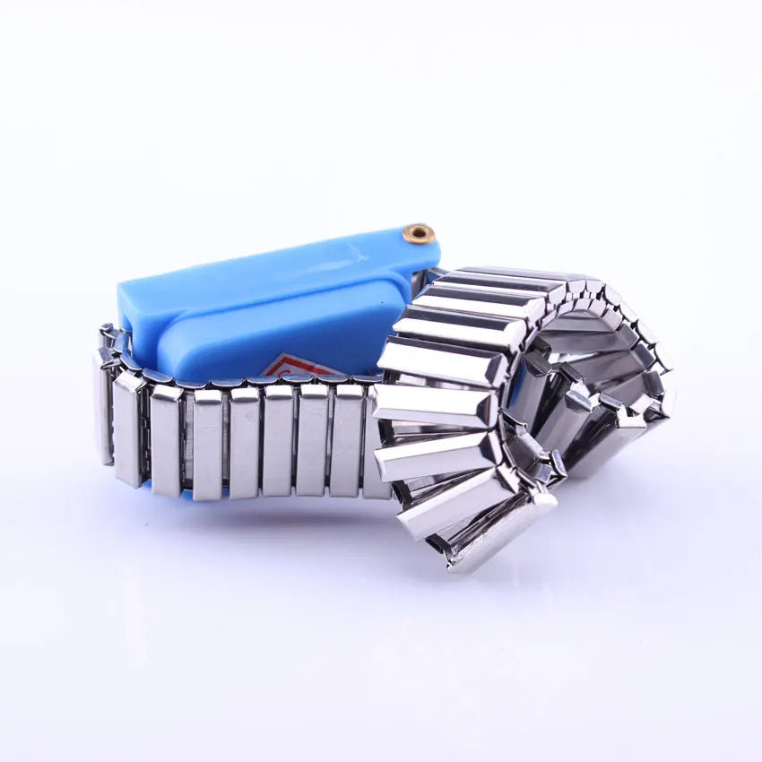 Silver Metal Cordless Anti Static ESD Wrist Strap Elastic Wireless Antistatic Wristband Bracelet Discharge Band