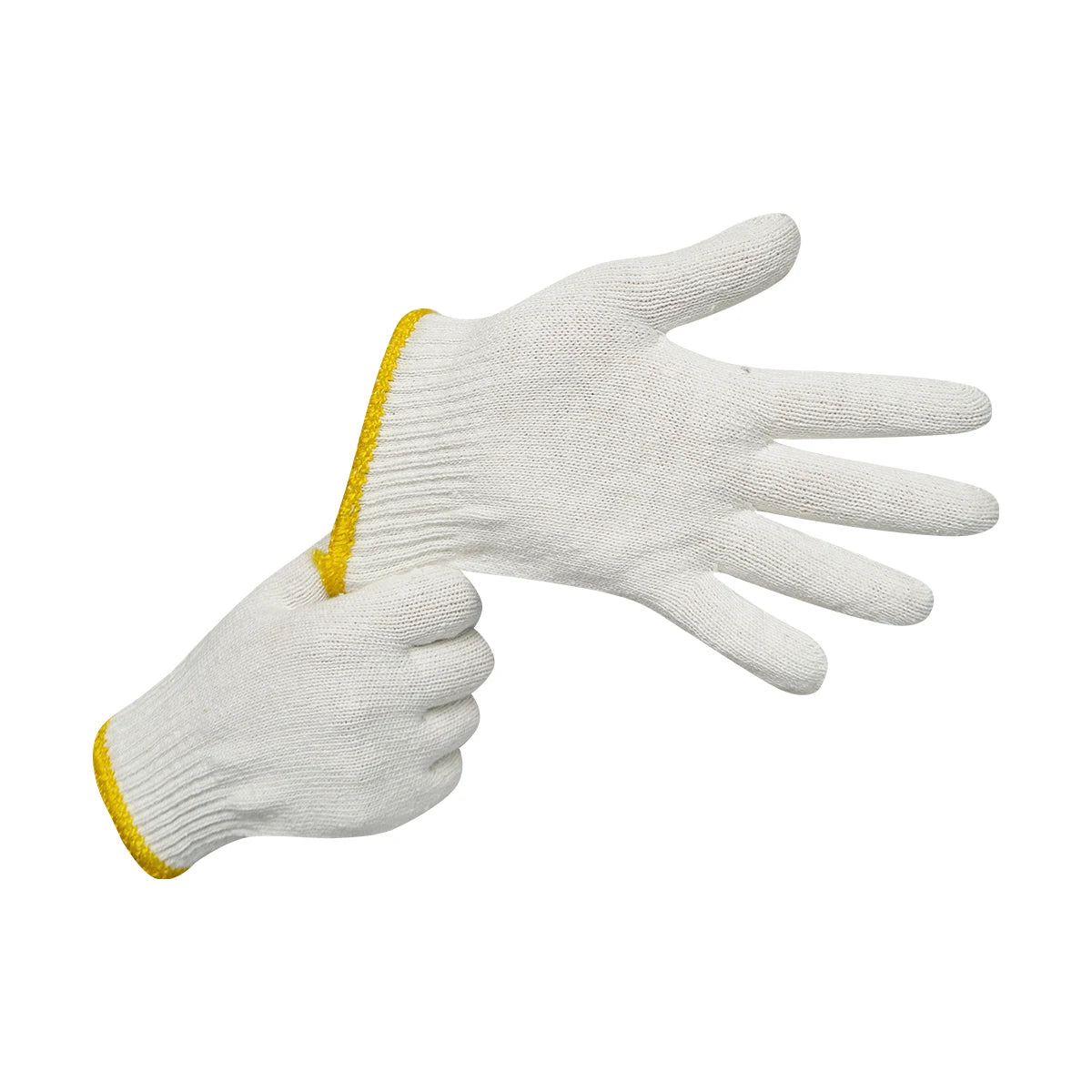 White Cotton Gloves for Construction Safety & Gardening Work-Protective Work Gloves Wholesale