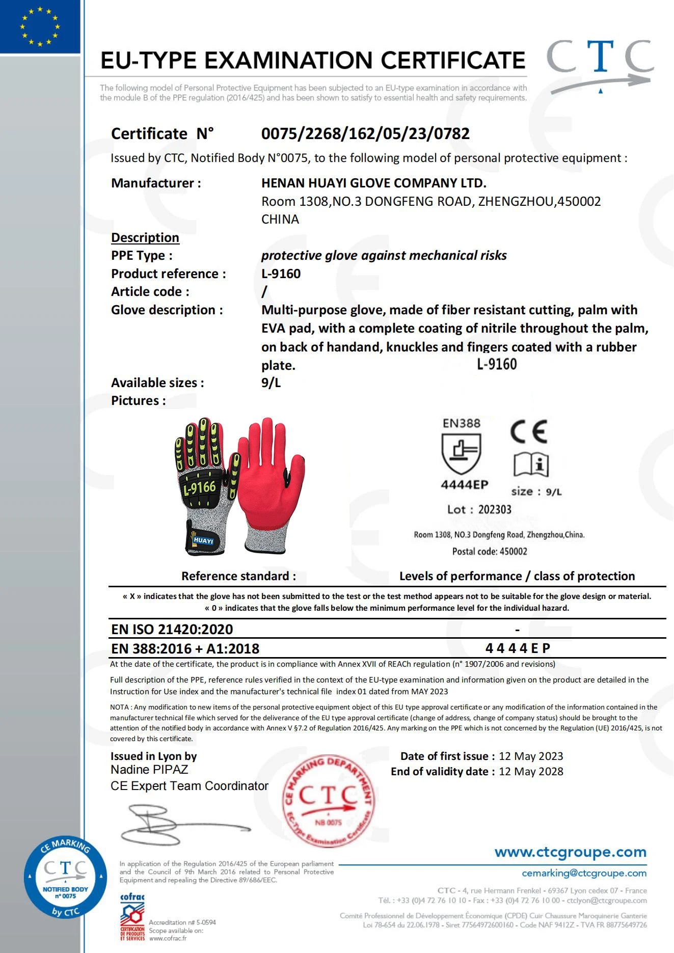 Wholesale Custom TPR Anti-impact Gloves Impact Resistant Cheap Glove Oilfield Protection Guantes De Impacto Working Glove Impact