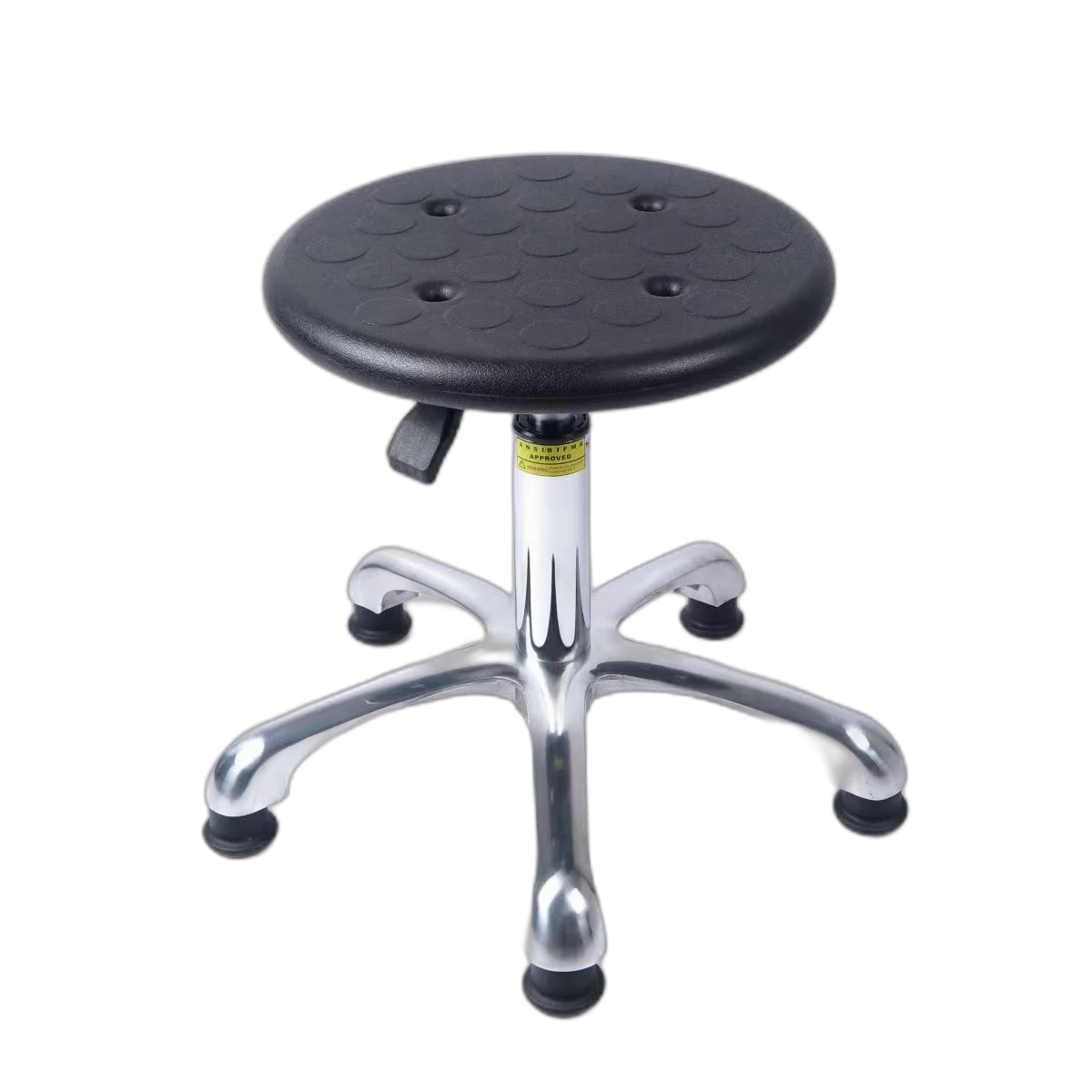 Factory Direct Anti-Static Leather Lift Chair Metal Work Stool with Backrest for Hospital Laboratory Work